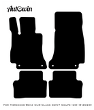 Black Sheepskin Floor Mats For Mercedes Benz CLS-Class C257 Coupe (2018-2023) | ER56 Design - AutoWin