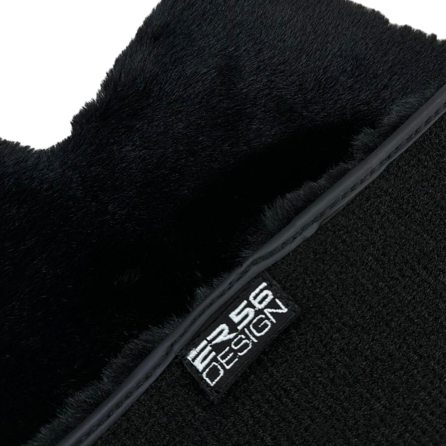 Black Sheepskin Floor Mats For Mercedes Benz E-Class C207 Coupe (2009-2013) | ER56 Design - AutoWin