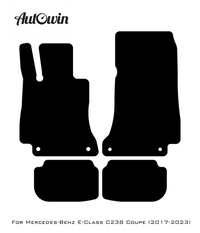 Black Sheepskin Floor Mats For Mercedes Benz E-Class C238 Coupe (2017-2023) | ER56 Design - AutoWin