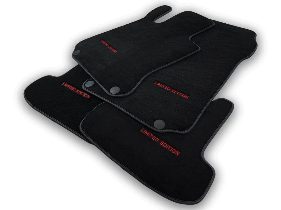 Black Sheepskin Floor Mats For Mercedes Benz E-Class S213 All Terrain (2020-2023) | ER56 Design - AutoWin