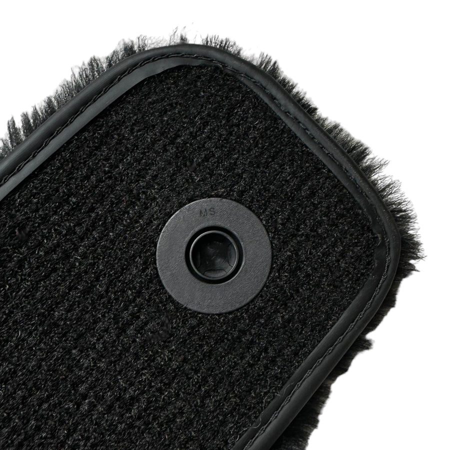 Black Sheepskin Floor Mats For Mercedes Benz E-Class W212 Sedan Facelift (2013-2016) | ER56 Design - AutoWin