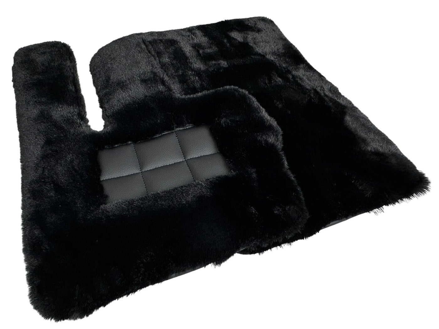 Black Sheepskin Floor Mats For Mercedes-Benz G Class 2019-2022 W463 ER56 Design - AutoWin
