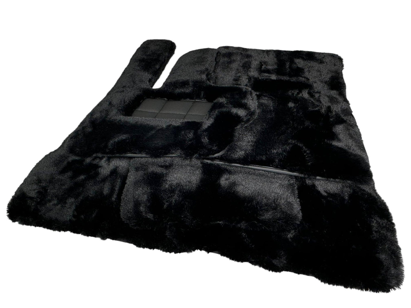 Black Sheepskin Floor Mats For Mercedes-Benz G Class 2019-2022 W463 ER56 Design - AutoWin