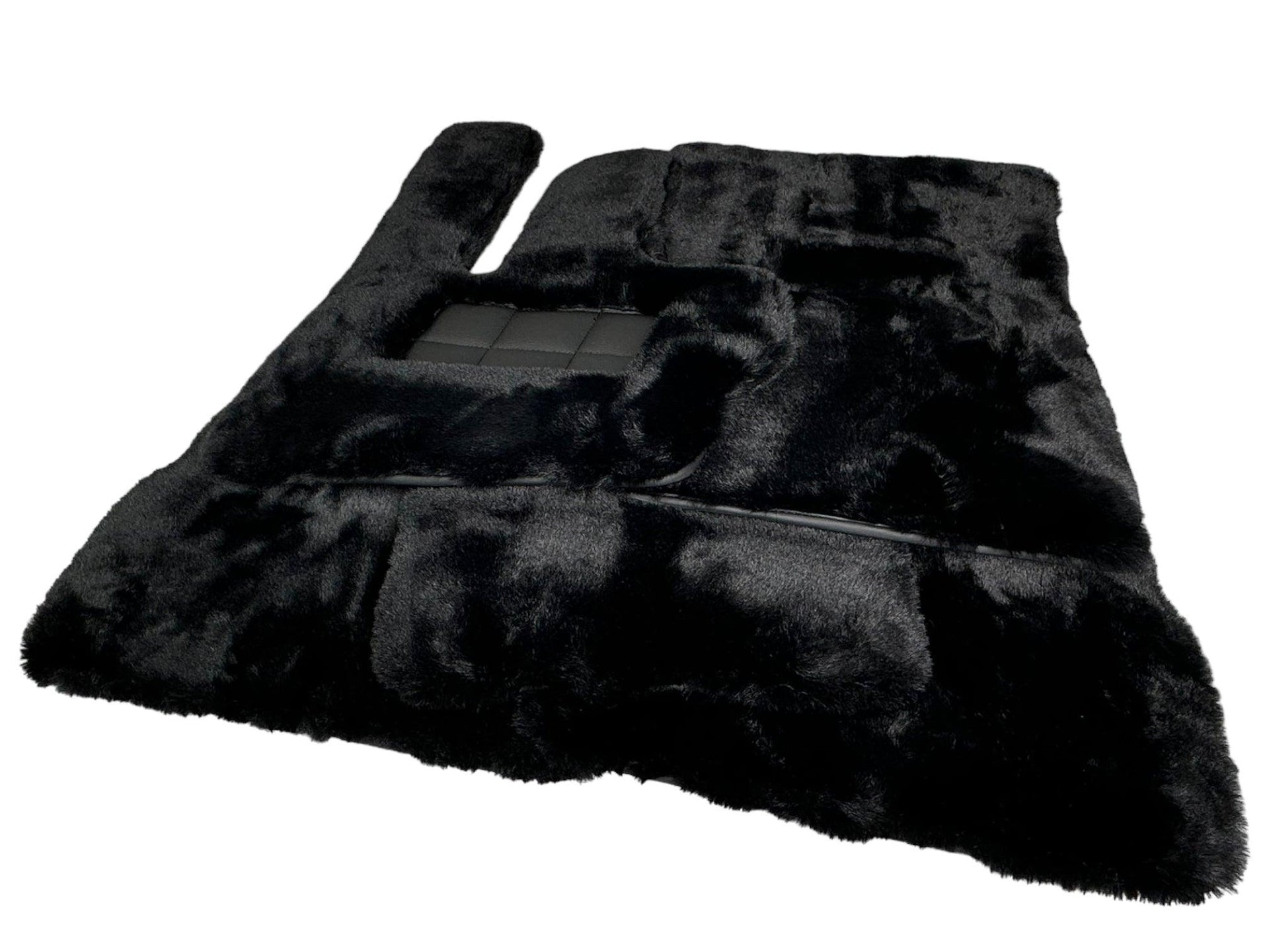 Black Sheepskin Floor Mats For Mercedes-Benz G Class 2019-2022 W463 ER56 Design - AutoWin