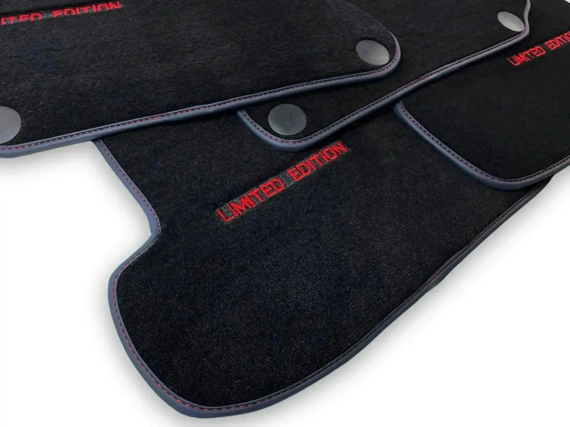 Black Sheepskin Floor Mats For Mercedes Benz GLE-Class W166 Allrounder (2015-2019) | ER56 Design - AutoWin