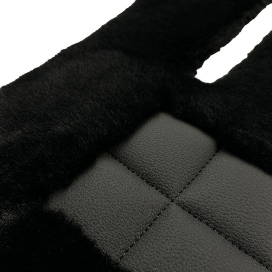 Black Sheepskin Floor Mats For Mercedes Benz S-Class W221 (2005-2013) Long Wheelbase | ER56 Design - AutoWin