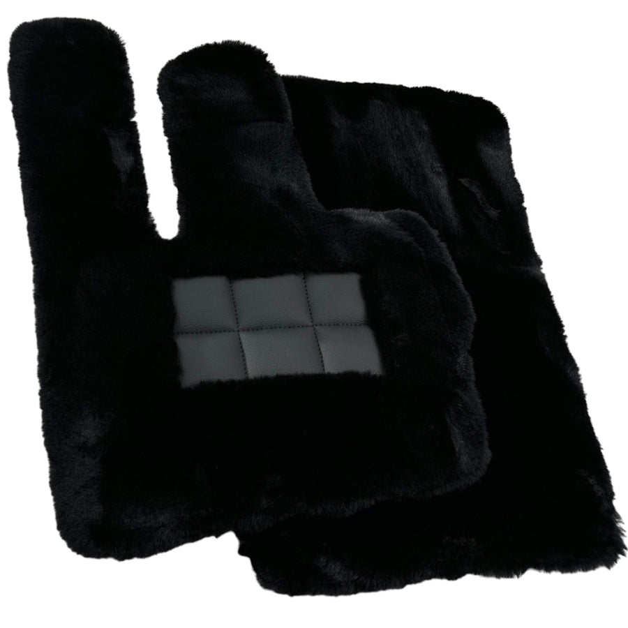 Black Sheepskin Floor Mats For Mercedes Benz S-Class W221 (2005-2013) Long Wheelbase | ER56 Design - AutoWin