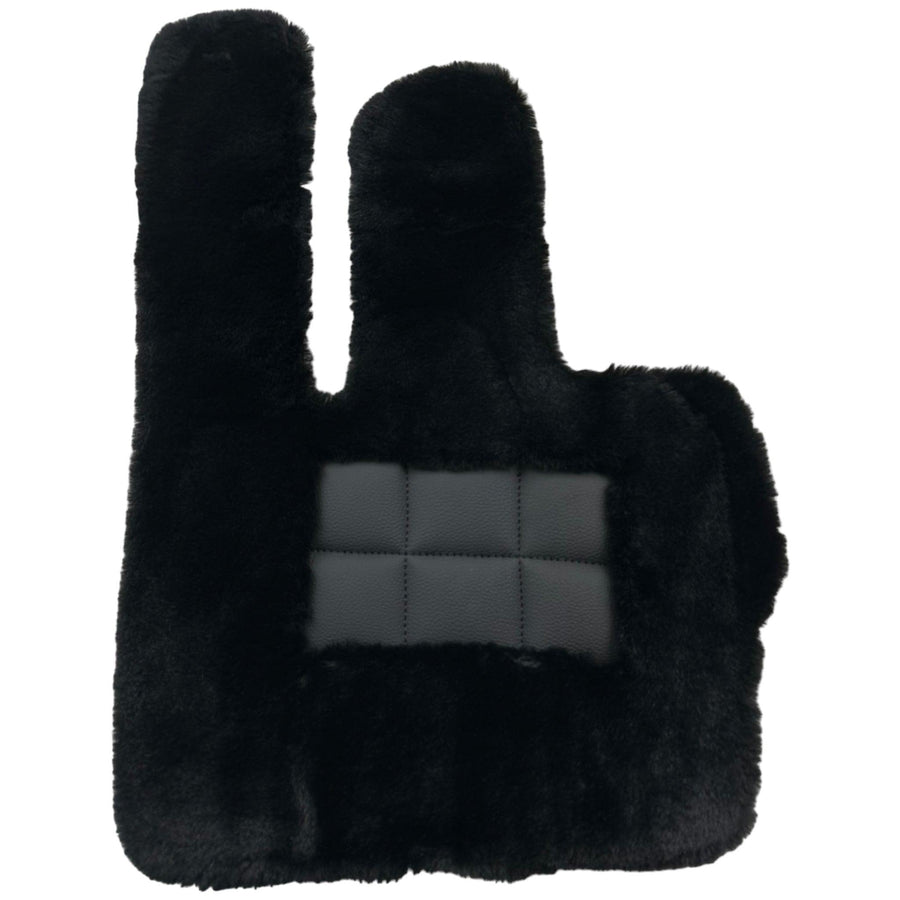 Black Sheepskin Floor Mats For Mercedes Benz S-Class W221 (2005-2013) Long Wheelbase | ER56 Design - AutoWin