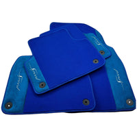Blue Floor Mats For Bentley Mulsanne (2010-2020) with Alcantara Leather - AutoWin