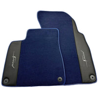 Blue Floor Mats For Bentley Mulsanne (2010-2020) with Leather - AutoWin