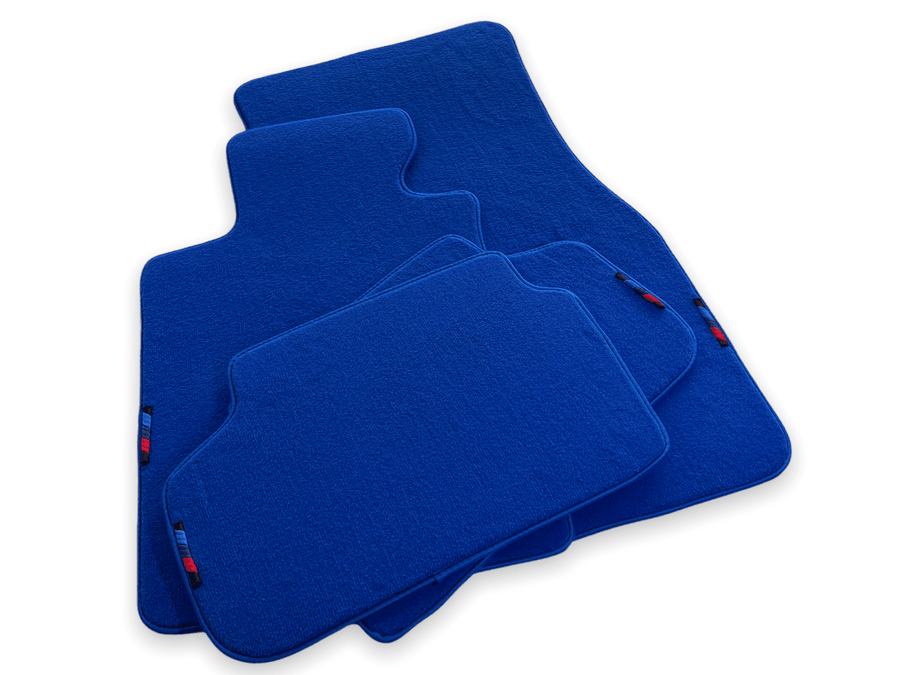 Blue Floor Mats For BMW 7 Series F02 With M Package - AutoWin