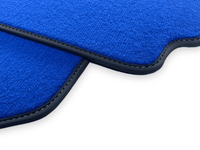 Blue Floor Mats For Ferrari F8 Tributo 2019-2022 With Alcantara Leather - AutoWin