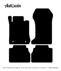Blue Floor Mats For Mercedes Benz E-Class W210 Sedan 4Matic (1995-2002) | Limited Edition - AutoWin