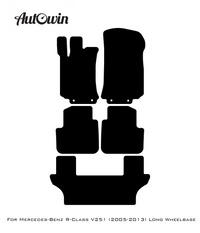 Blue Floor Mats For Mercedes Benz R-Class V251 (2005-2013) Long Wheelbase | Limited Edition - AutoWin