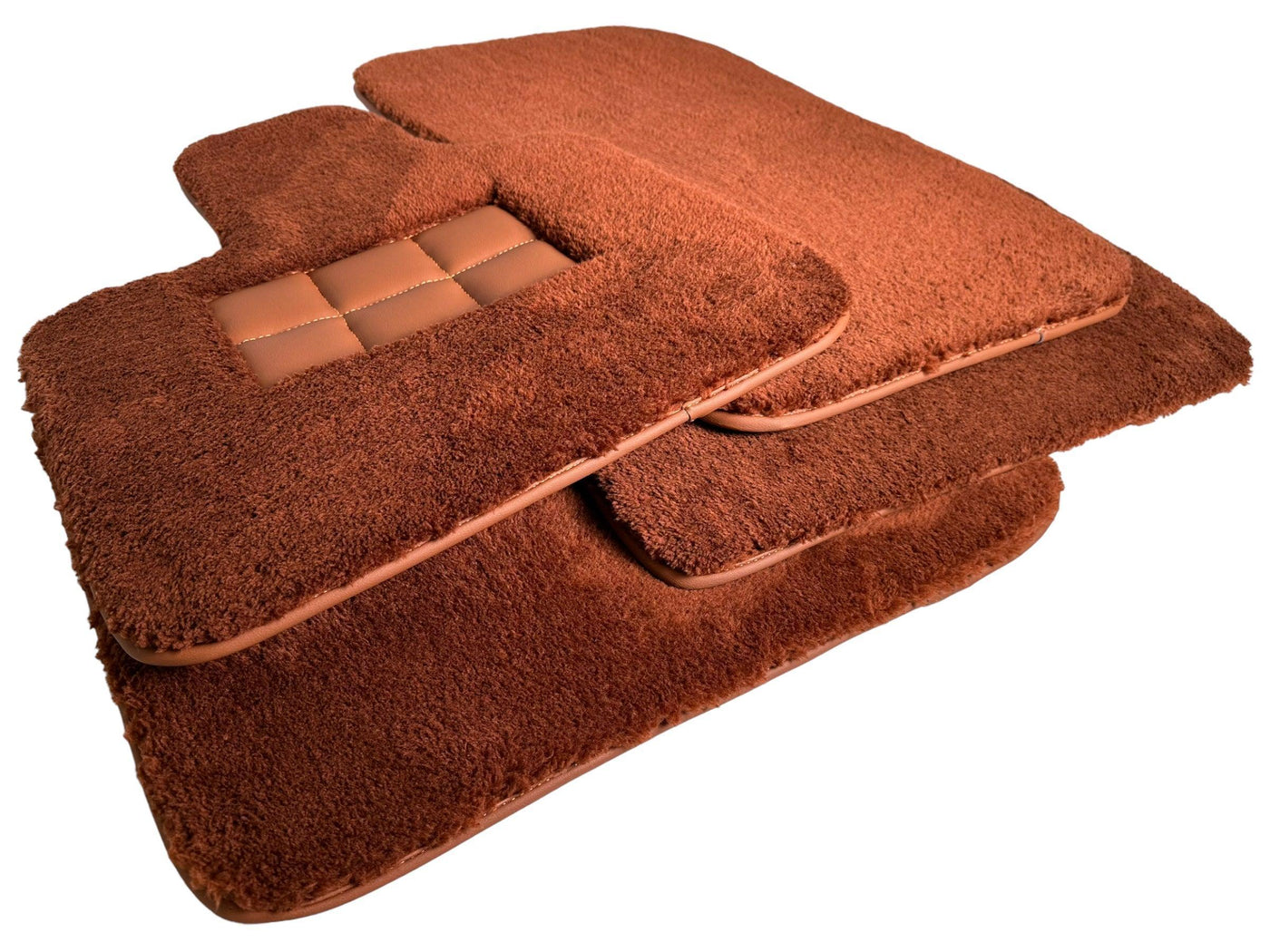 Brown Sheepskin Floor Mats For Rolls Royce Phantom 2003–2016 Er56 Design Brand - AutoWin