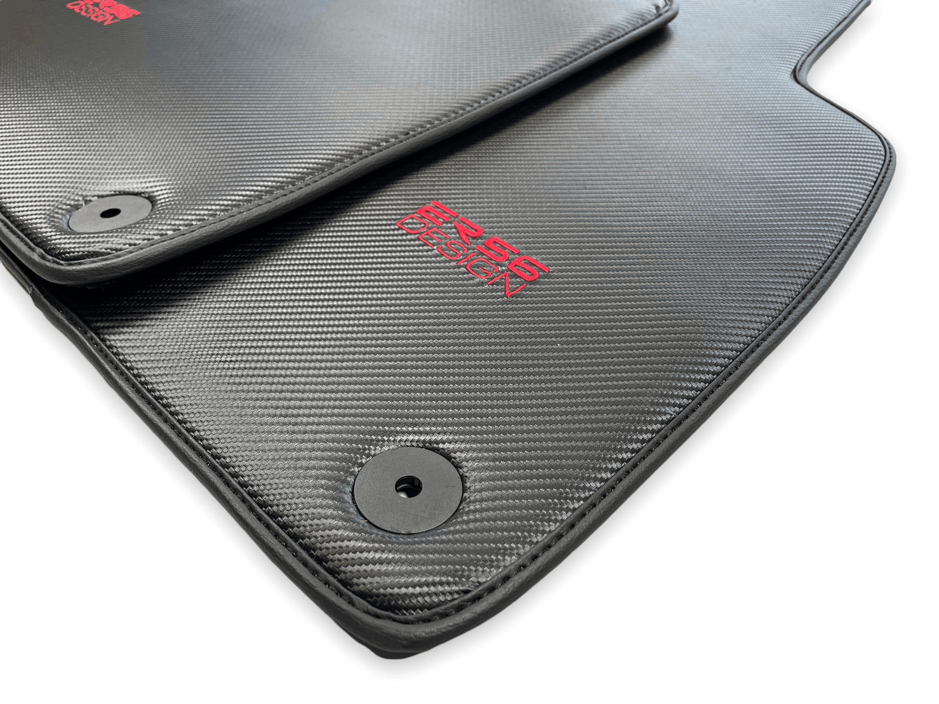 Carbon Fiber Leather Floor Mats for Audi R8 2015-2023 ER56 Design - AutoWin