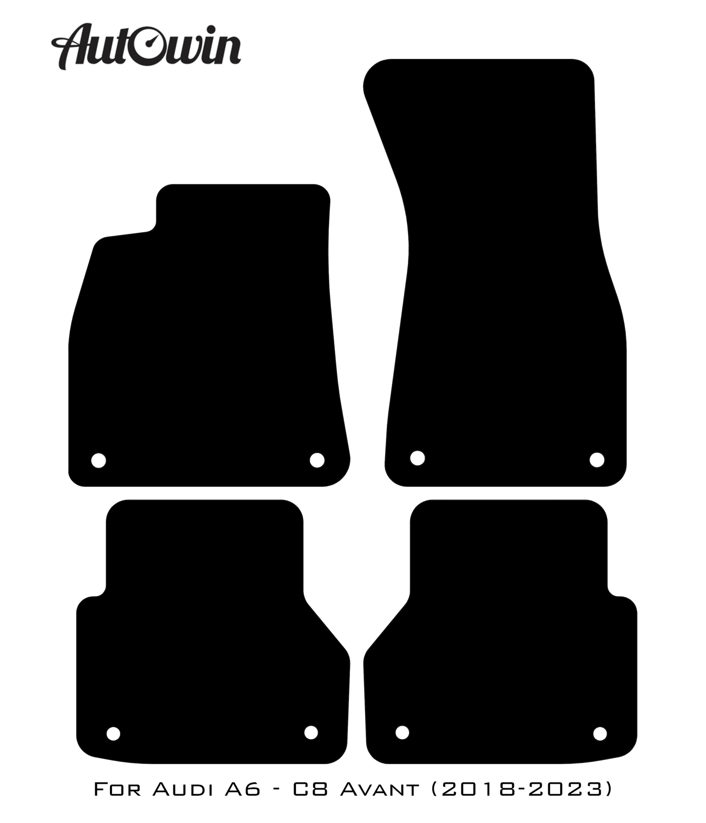 Dark Blue Floor Mats for A6 - C8 Avant (2018-2023) | ER56 Design - AutoWin