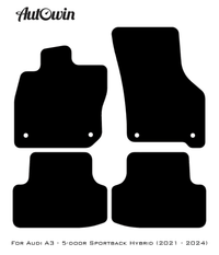 Dark Blue Floor Mats for Audi A3 - 5-door Sportback (MHEV) Mild Hybrid Electric Vehicle (2021 - 2024) | ER56 Design - AutoWin
