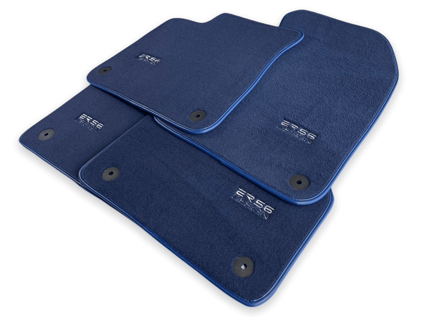 Dark Blue Floor Mats for Audi A4 - B9 Avant (2018-2019) | ER56 Design - AutoWin