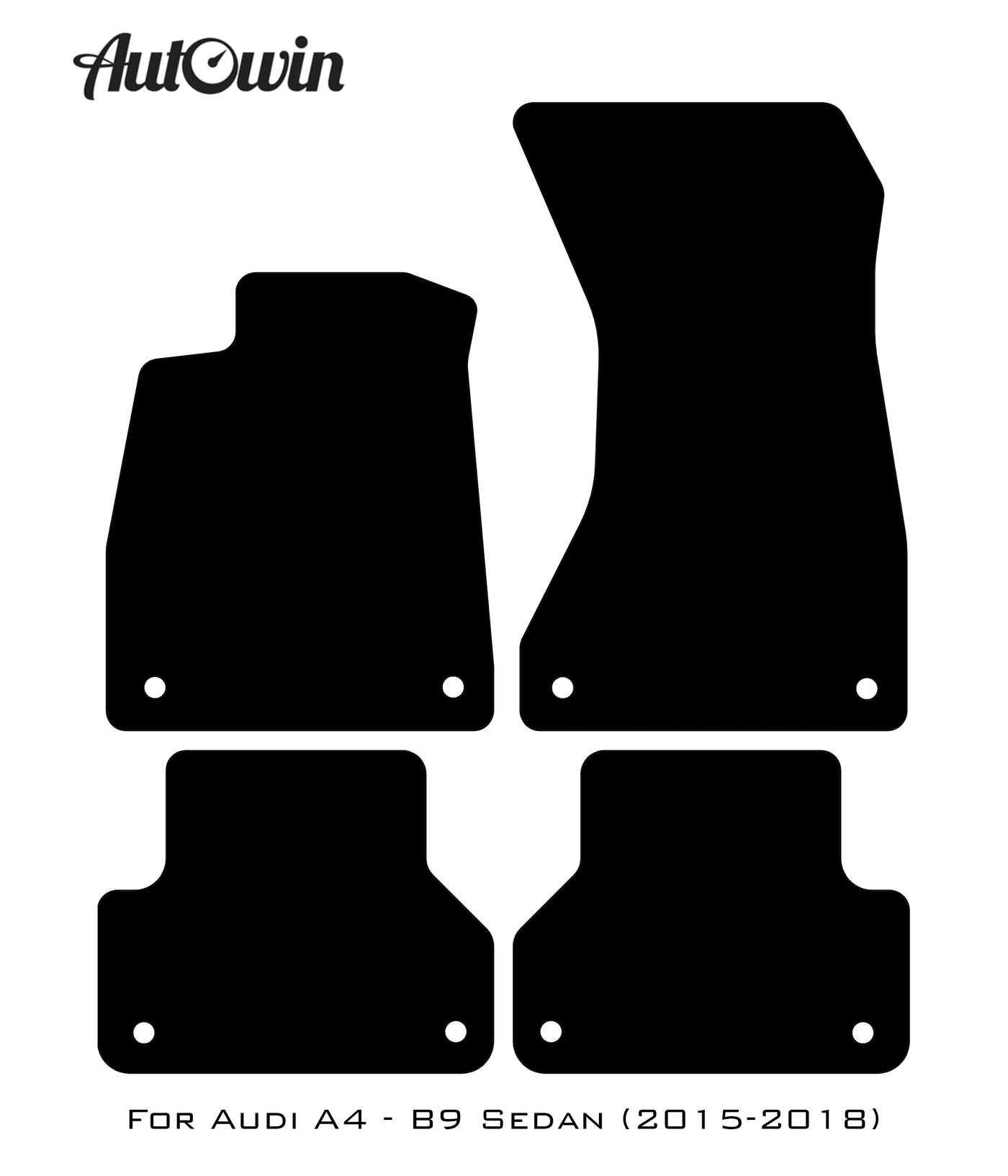 Dark Blue Floor Mats for Audi A4 - B9 Sedan (2015-2018) | ER56 Design - AutoWin