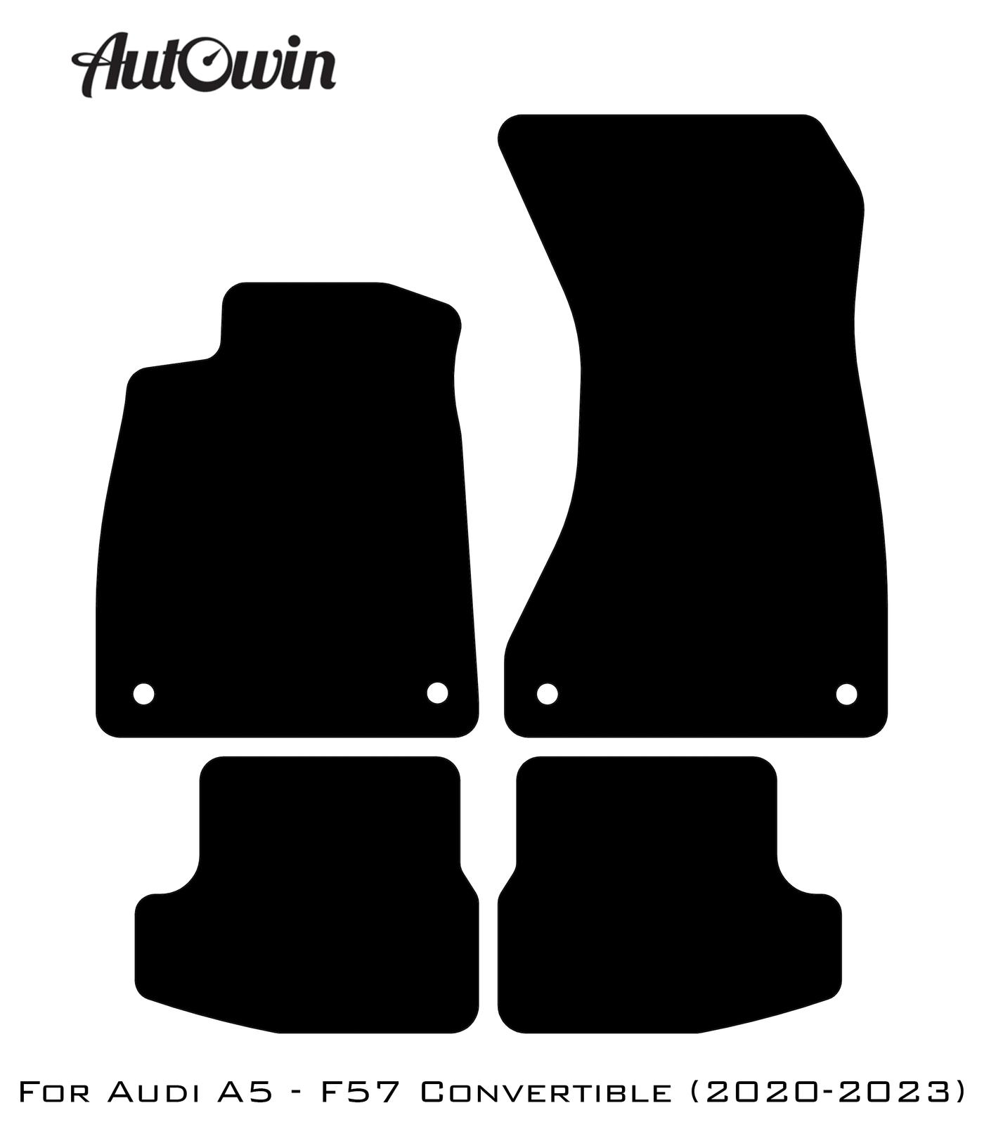 Dark Blue Floor Mats for Audi A5 - F57 Convertible (2020-2023) | ER56 Design - AutoWin