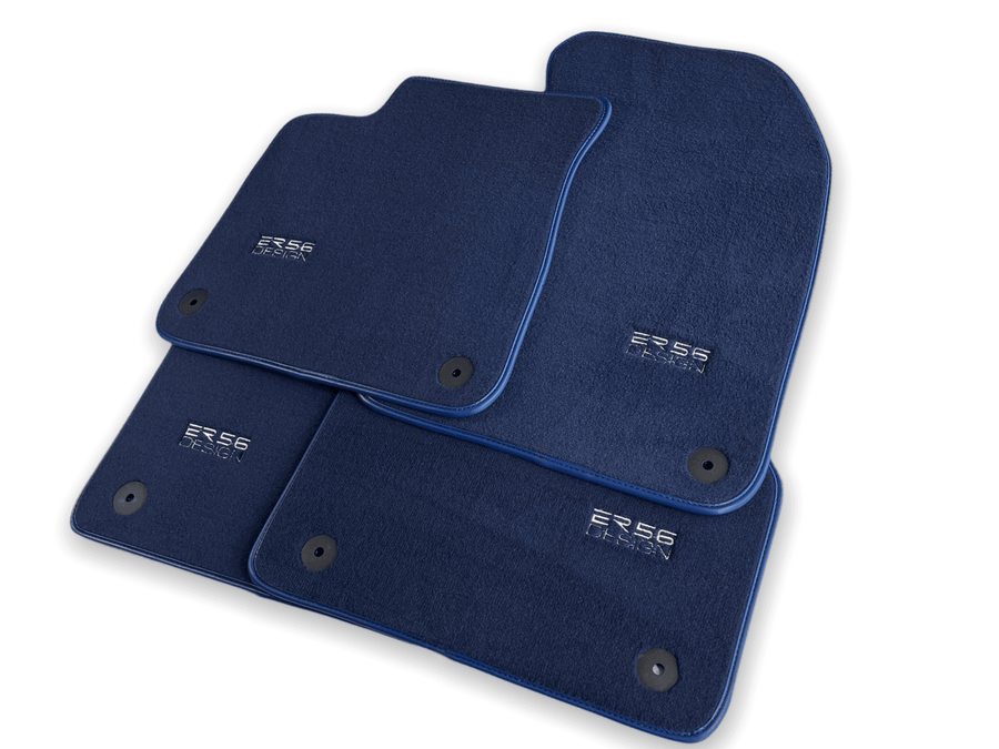 Dark Blue Floor Mats for Audi A6 - C6 Allroad Quattro Facelift (2008-2011) | ER56 Design - AutoWin