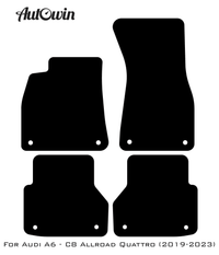 Dark Blue Floor Mats for Audi A6 - C8 Allroad Quattro (2019-2023) | ER56 Design - AutoWin