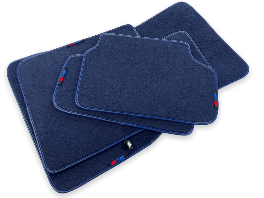 Dark Blue Floor Mats For BMW X4 Series F26 With M Package - AutoWin