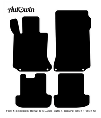 Dark Blue Floor Mats For Mercedes Benz C-Class C204 Coupe (2011-2015) | Limited Edition - AutoWin