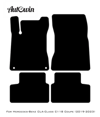Dark Blue Floor Mats For Mercedes Benz CLA-Class C118 Coupe (2019-2023) | Limited Edition - AutoWin