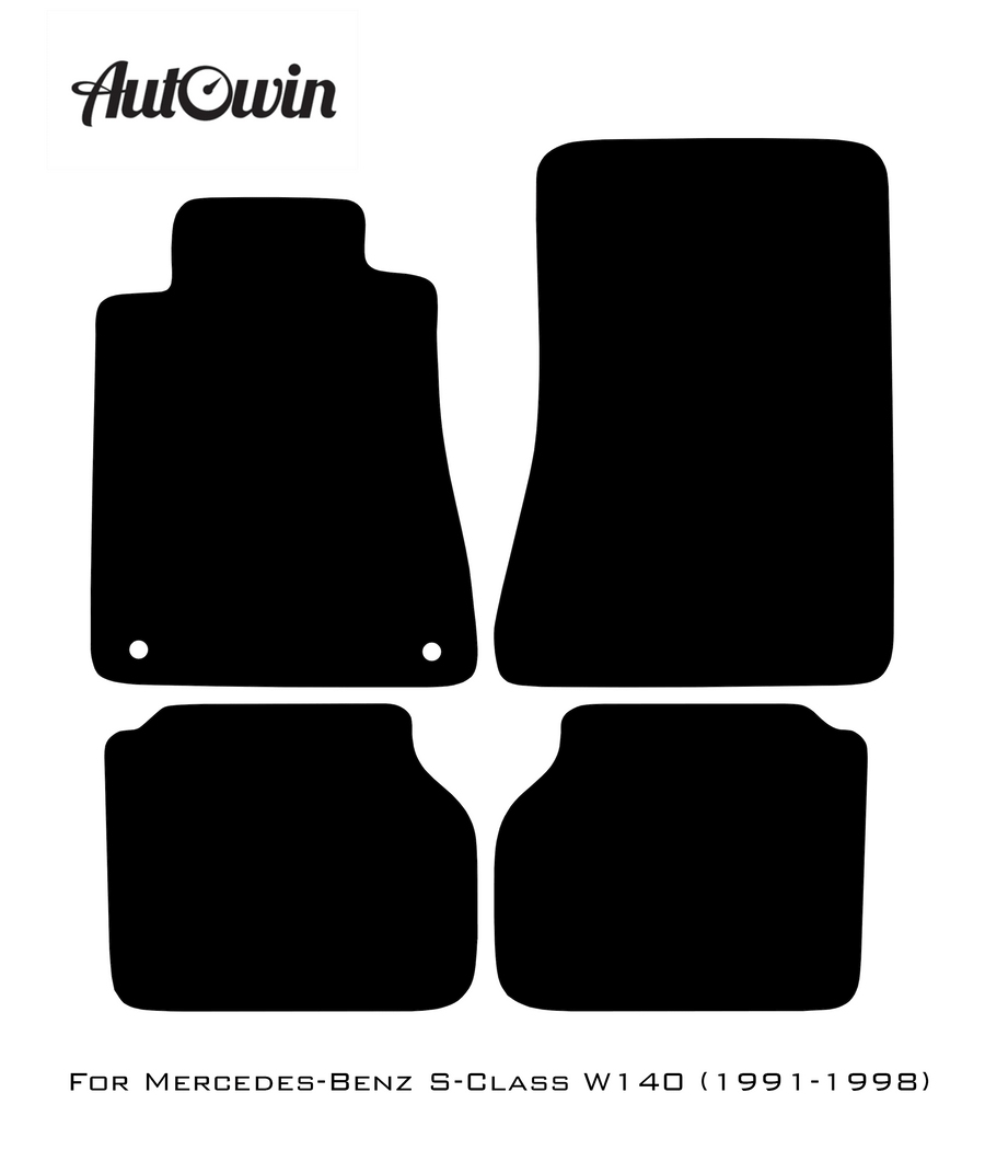Dark Blue Floor Mats For Mercedes Benz S-Class W140 (1991-1998) | Limited Edition - AutoWin