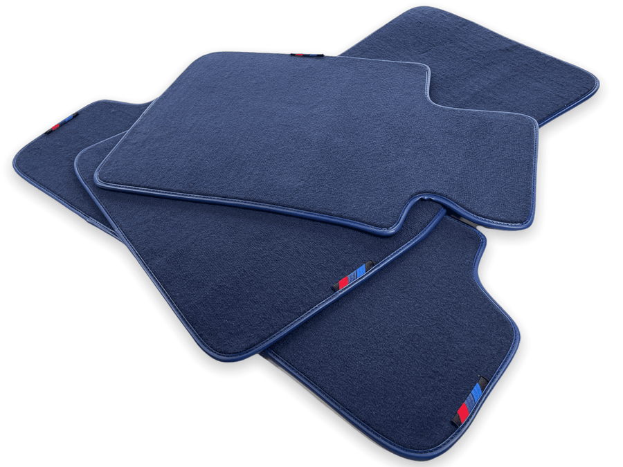 Dark Blue Mats For BMW 5 Series E34 Sedan With M Package - AutoWin