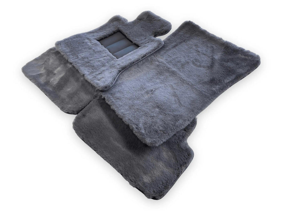Dark Gray Sheepskin Floor Mats For Bentley Flying Spur (2013-2019) Design Brand - AutoWin