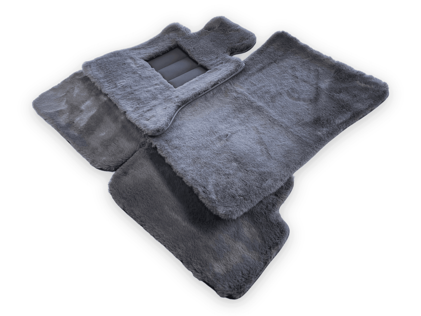 Dark Gray Sheepskin Floor Mats For Rolls Royce Ghost Series I (2010–2020) Er56 Design Brand - AutoWin