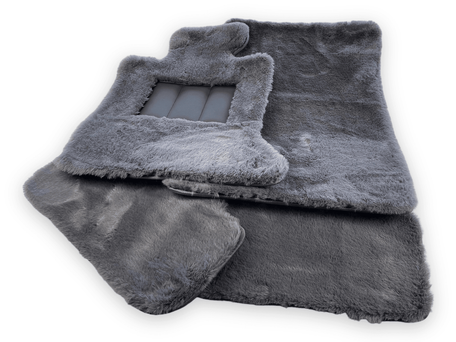 Dark Gray Sheepskin Floor Mats For Rolls Royce Phantom Drophead Coupe 2007–2016 Er56 Design Brand - AutoWin