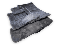 Dark Gray Sheepskin Floor Mats For Rolls Royce Wraith 2013-2023 Er56 Design - AutoWin