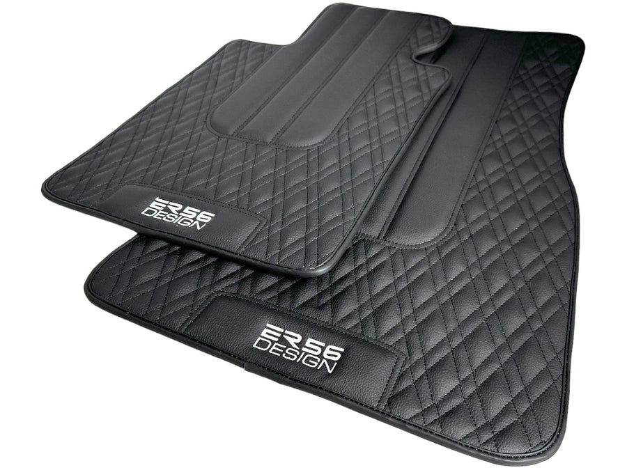 Floor Mats For BMW 3 Series E36 Convertible Black Leather Er56 Design - AutoWin