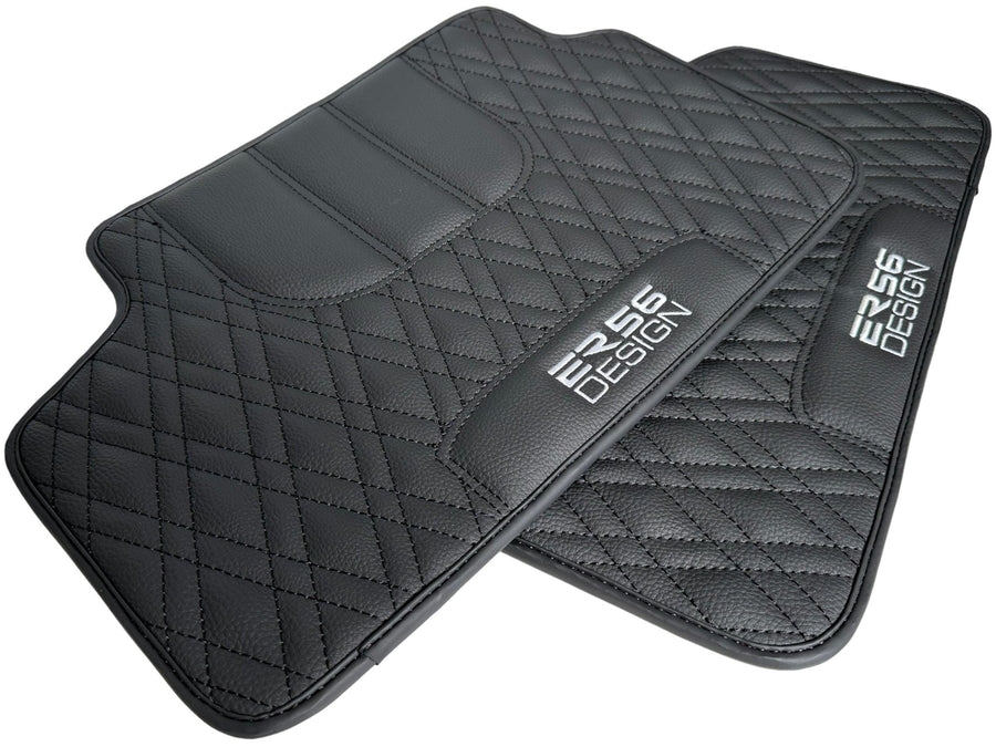 Floor Mats For BMW 3 Series E36 Convertible Black Leather Er56 Design - AutoWin