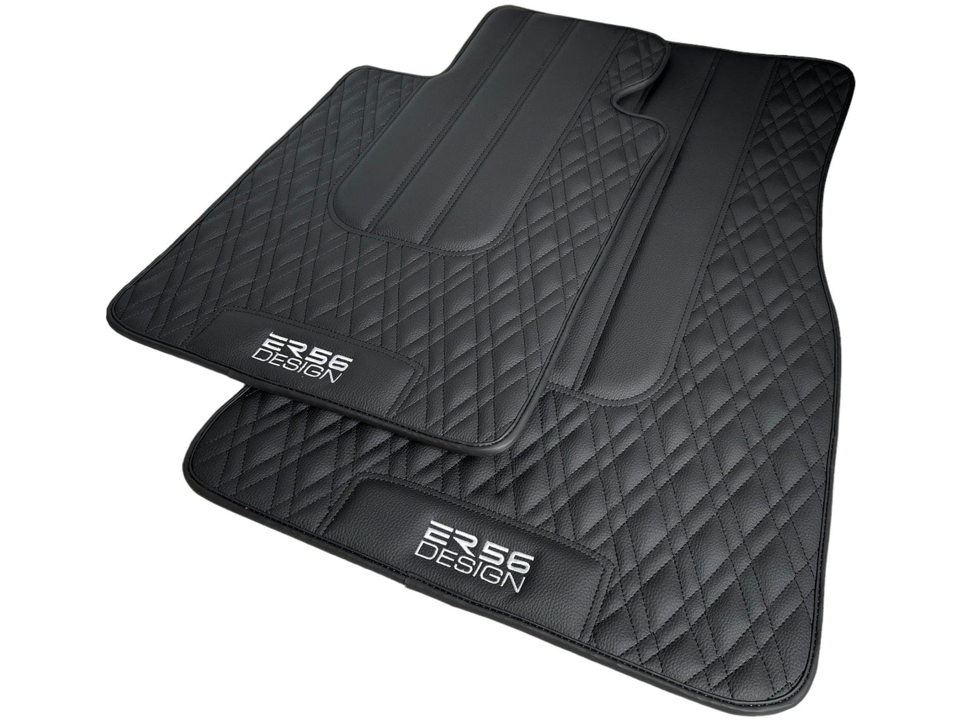 Floor Mats For BMW 3 Series E46 Coupe Black Leather Er56 Design - AutoWin