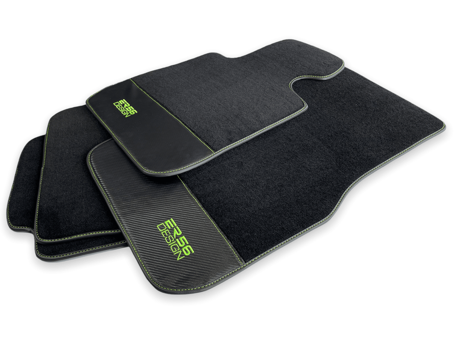 Floor Mats For BMW 4 Series G22 Coupe Carbon Leather Er56 Design - AutoWin