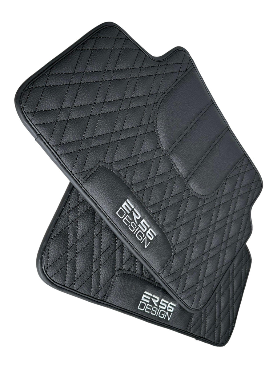 Floor Mats For BMW 5 Series E39 Black Leather Er56 Design - AutoWin