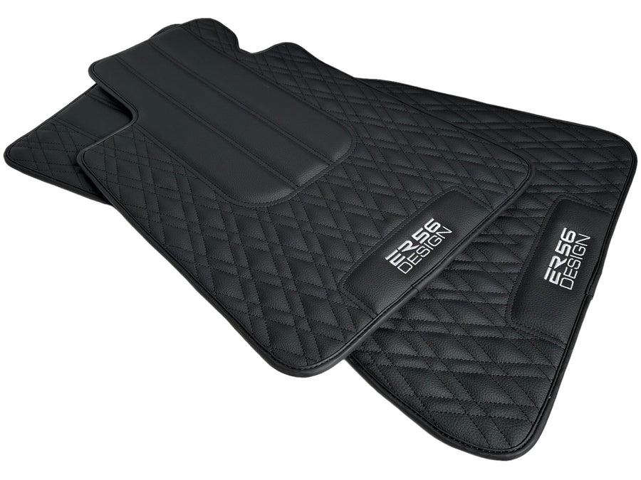 Floor Mats For BMW 5 Series E60 Black Leather Er56 Design - AutoWin