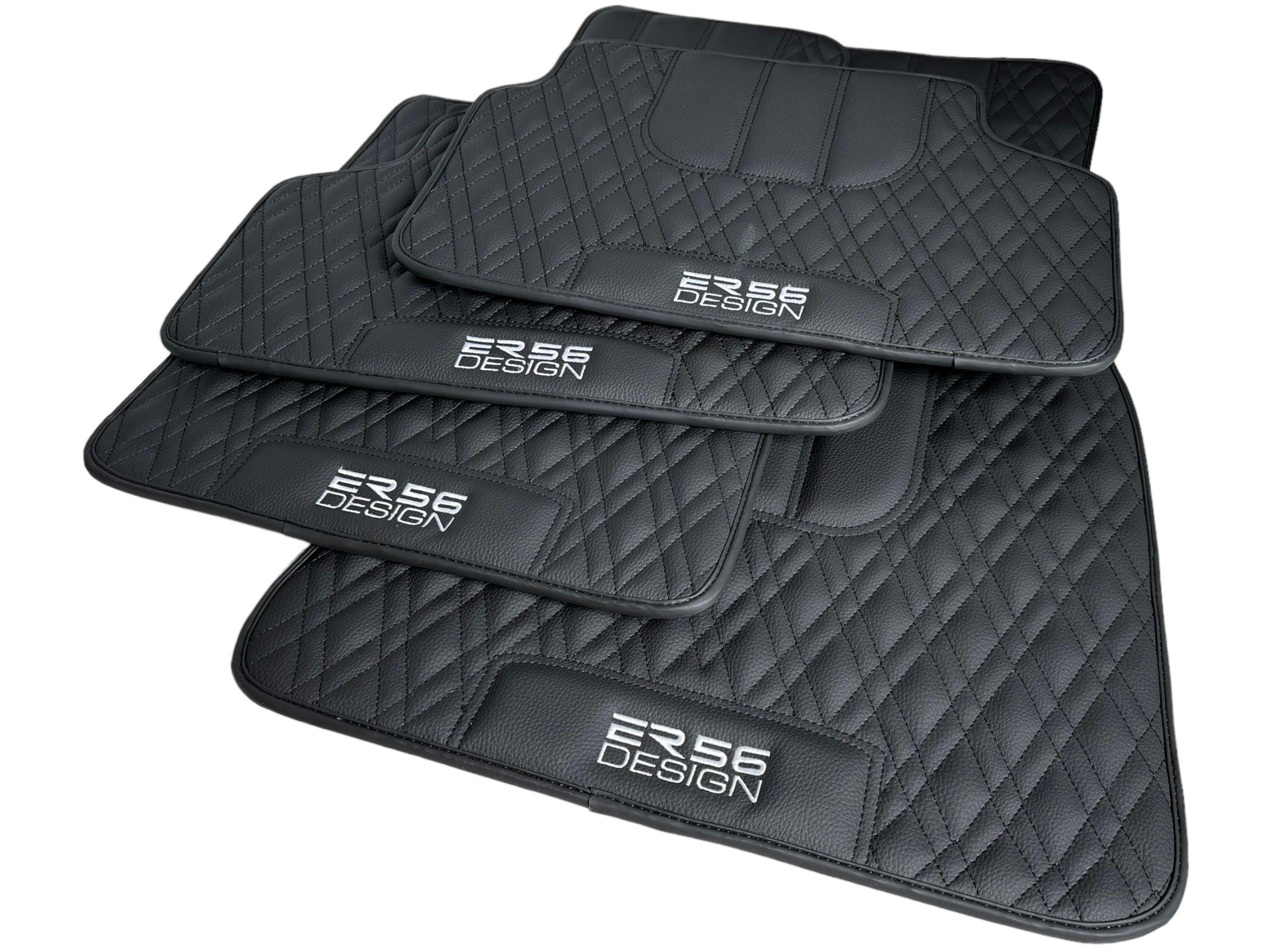 Floor Mats For BMW 5 Series F10 Black Leather Er56 Design - AutoWin