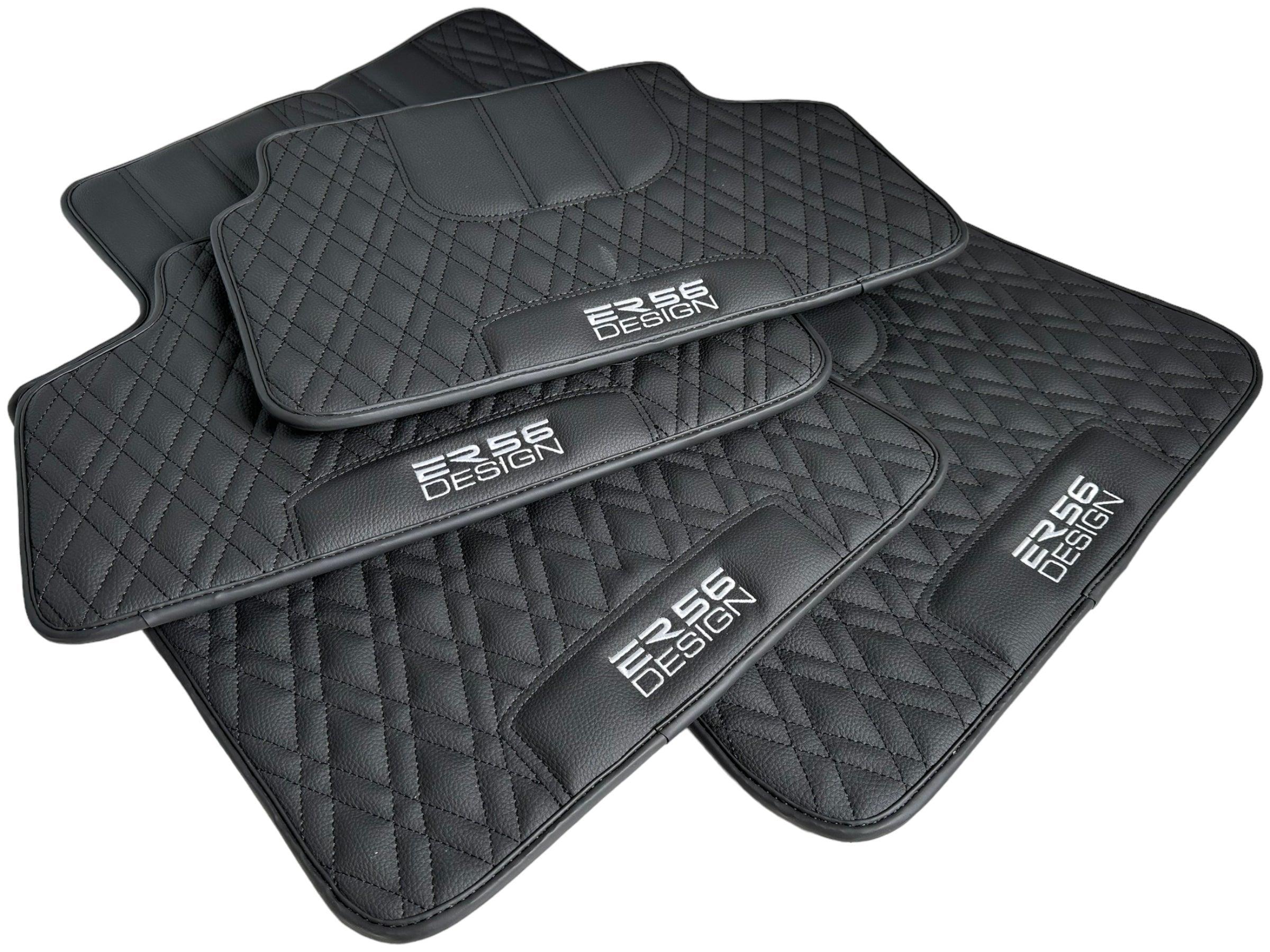 Floor Mats For BMW 5 Series F10 Black Leather Er56 Design - AutoWin