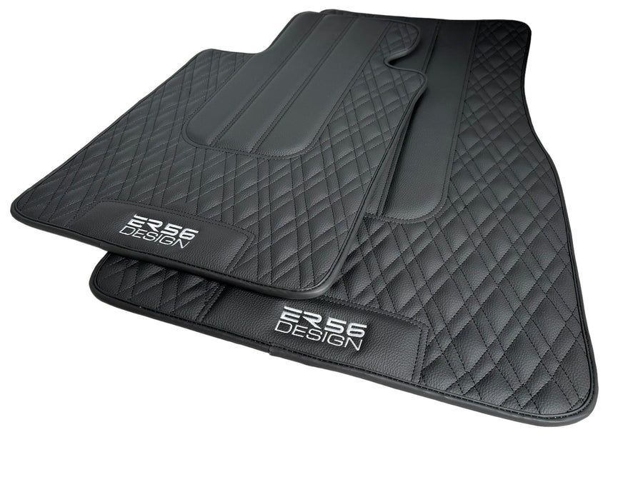 Floor Mats For BMW 6 Series E24 Coupe Black Leather Er56 Design - AutoWin