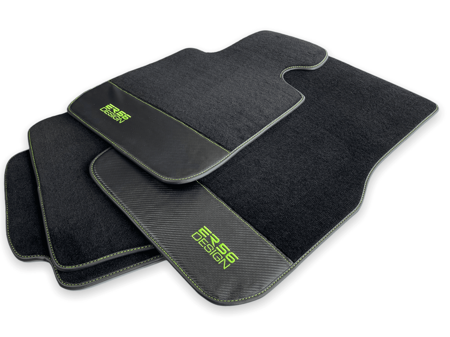 Floor Mats For BMW 6 Series E64 Convertible Carbon Leather Er56 Design - AutoWin