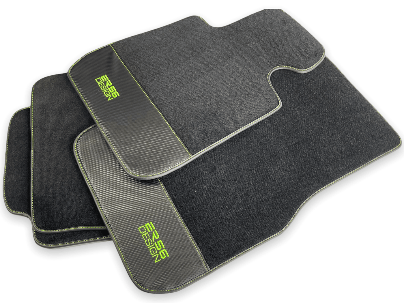 Floor Mats For BMW 7 Series E65 Carbon Leather ER56 Design - AutoWin