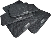 Floor Mats For BMW 8 Series G14 Black Leather Er56 Design - AutoWin