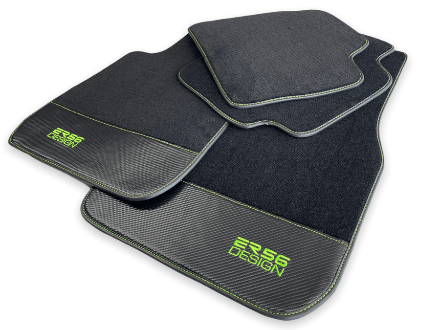Floor Mats For BMW 8 Series G14 Carbon Leather Er56 Design - AutoWin