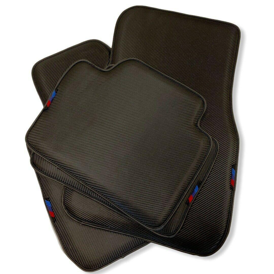 Floor Mats For BMW M2 G87 Autowin Brand Carbon Fiber Leather - AutoWin